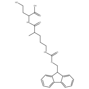 (2S)-2-[5-({[(9H-fluoren-9-yl)methoxy]carbonyl}amino)-2-methylpentanamido]-4-hydroxybutanoic acid Structure