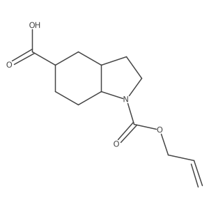 rac-(3aR,5S,7aR)-1-[(prop-2-en-1-yloxy)carbonyl]-octahydro-1H-indole-5-carboxylic acid Structure