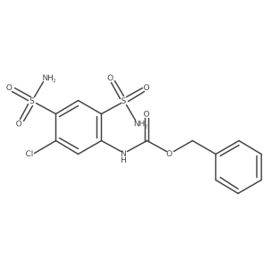 benzyl N-(5-chloro-2,4-disulfamoylphenyl)carbamate Structure