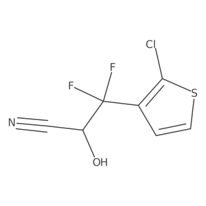 3-(2-Chlorothiophen-3-yl)-3,3-difluoro-2-hydroxypropanenitrile结构式