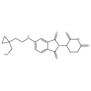5-({2-[1-(aminomethyl)cyclopropyl]ethyl}amino)-2-(2,6-dioxopiperidin-3-yl)-2,3-dihydro-1H-isoindole-1,3-dione结构式