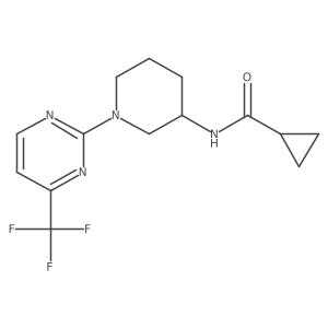 N-{1-[4-(trifluoromethyl)pyrimidin-2-yl]piperidin-3-yl}cyclopropanecarboxamide结构式