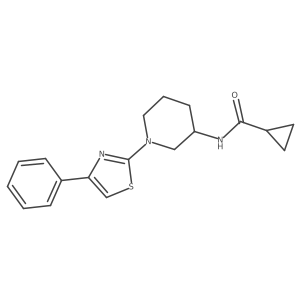 N-[1-(4-phenyl-1,3-thiazol-2-yl)piperidin-3-yl]cyclopropanecarboxamide Structure