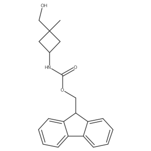(9H-fluoren-9-yl)methyl N-[3-(hydroxymethyl)-3-methylcyclobutyl]carbamate结构式