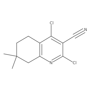 2,4-dichloro-5,6,7,8-tetrahydro-7,7-dimethyl-3-Quinolinecarbonitrile结构式