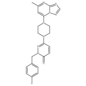 2-[(4-Fluorophenyl)methyl]-6-(4-{5-methyl-[1,2,4]triazolo[1,5-a]pyrimidin-7-yl}piperazin-1-yl)-2,3-dihydropyridazin-3-one Structure