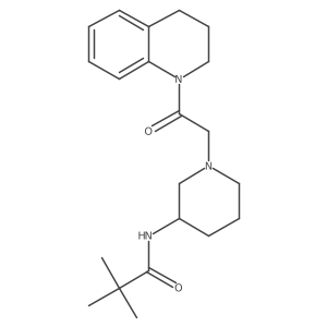 2,2-dimethyl-N-{1-[2-oxo-2-(1,2,3,4-tetrahydroquinolin-1-yl)ethyl]piperidin-3-yl}propanamide Structure