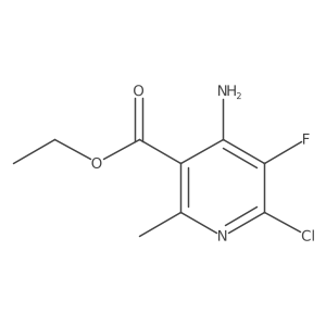 Ethyl 4-amino-6-chloro-5-fluoro-2-methylnicotinate结构式