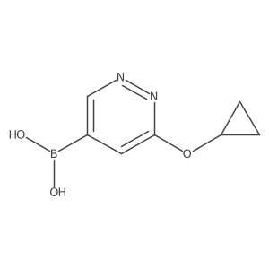 (6-Cyclopropoxypyridazin-4-yl)boronic acid结构式