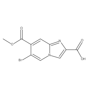 6-Bromo-7-(methoxycarbonyl)imidazo[1,2-a]pyridine-2-carboxylic acid结构式