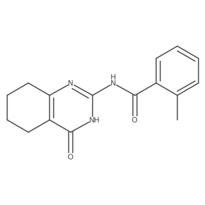 2-methyl-N-(4-oxo-3,4,5,6,7,8-hexahydro-2-quinazolinyl)benzenecarboxamide结构式