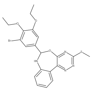 6-(3-Bromo-4,5-diethoxyphenyl)-3-(methylsulfanyl)-6,7-dihydro[1,2,4]triazino[5,6-d][3,1]benzoxazepine Structure