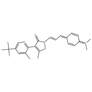 4-[3-Chloro-5-(trifluoromethyl)-2-pyridinyl]-2-{3-[4-(dimethylamino)phenyl]-2-propenylidene}-5-oxo-2,5-dihydroisoxazol-2-ium-3-olate Structure