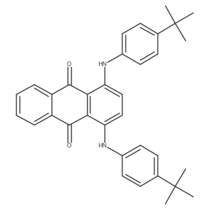 1,4-Bis[[4-(1,1-dimethylethyl)phenyl]amino]-9,10-anthracenedione结构式