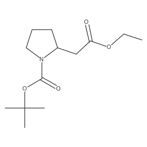 Ethyl (2R)-1-[(1,1-dimethylethoxy)carbonyl]-2-pyrrolidineacetate Structure