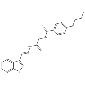 N-(2-(2-((1H-Indol-3-yl)methylene)hydrazinyl)-2-oxoethyl)-4-propoxybenzamide结构式