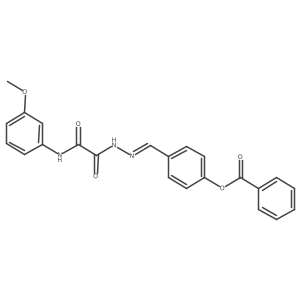 4-((2-(2-((3-Methoxyphenyl)amino)-2-oxoacetyl)hydrazono)methyl)phenyl benzoate Structure