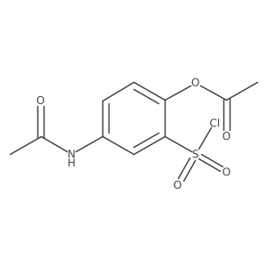 2-(Chlorosulfonyl)-4-acetamidophenyl acetate Structure