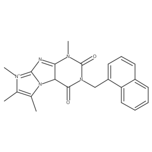 1,6,7,8-tetramethyl-3-[(naphthalen-1-yl)methyl]-1H,2H,3H,4H,8H-imidazo[1,2-g]purine-2,4-dione结构式