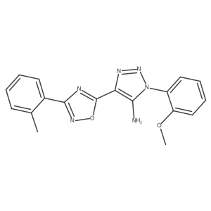1-(2-methoxyphenyl)-4-[3-(2-methylphenyl)-1,2,4-oxadiazol-5-yl]-1H-1,2,3-triazol-5-amine结构式
