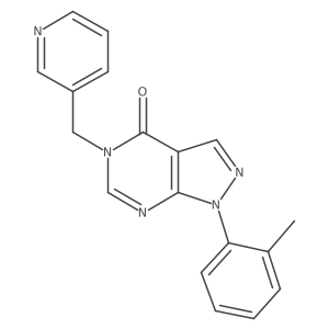 5-(pyridin-3-ylmethyl)-1-(o-tolyl)-1H-pyrazolo[3,4-d]pyrimidin-4(5H)-one Structure