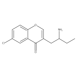 3-(2-Aminobutyl)-6-chloro-4H-1-benzopyran-4-one结构式