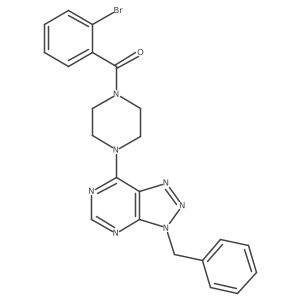 (4-(3-benzyl-3H-[1,2,3]triazolo[4,5-d]pyrimidin-7-yl)piperazin-1-yl)(2-bromophenyl)methanone结构式