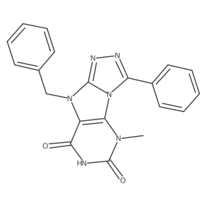 9-benzyl-5-methyl-3-phenyl-5H-[1,2,4]triazolo[4,3-e]purine-6,8(7H,9H)-dione Structure