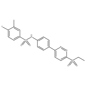 N-(4-(6-(ethylsulfonyl)pyridazin-3-yl)phenyl)-4-fluoro-3-methylbenzenesulfonamide结构式