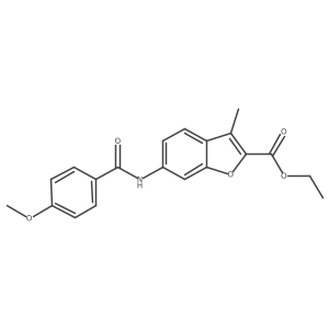 Ethyl 6-(4-methoxybenzamido)-3-methylbenzofuran-2-carboxylate Structure