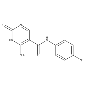 4-amino-N-(4-fluorophenyl)-2-thioxo-1,2-dihydropyrimidine-5-carboxamide Structure