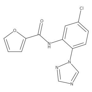 N-[5-chloro-2-(1,2,4-triazol-1-yl)phenyl]furan-2-carboxamide结构式
