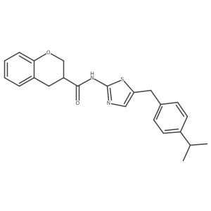 N-{5-[4-(propan-2-yl)benzyl]-1,3-thiazol-2-yl}-3,4-dihydro-2H-chromene-3-carboxamide Structure