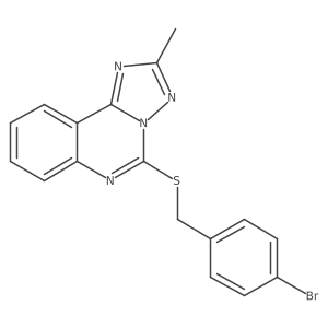 5-[(4-Bromobenzyl)thio]-2-methyl[1,2,4]triazolo[1,5-c]quinazoline结构式