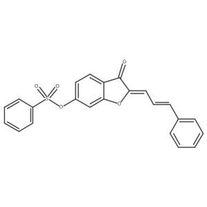 2-((2E)-3-phenylprop-2-enylidene)-3-oxobenzo[3,4-b]furan-6-yl benzenesulfonate结构式