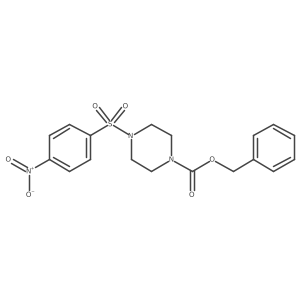 4-(4-Nitro-benzenesulfonyl)-piperazine-1-carboxylic acid benzyl ester Structure