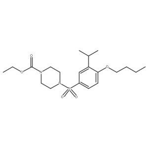 Ethyl 4-{[4-butoxy-3-(methylethyl)phenyl]sulfonyl}piperazinecarboxylate结构式