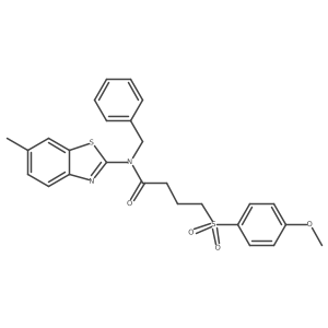 N-benzyl-4-((4-methoxyphenyl)sulfonyl)-N-(6-methylbenzo[d]thiazol-2-yl)butanamide Structure