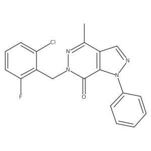 6-(2-chloro-6-fluorobenzyl)-4-methyl-1-phenyl-1H-pyrazolo[3,4-d]pyridazin-7(6H)-one Structure