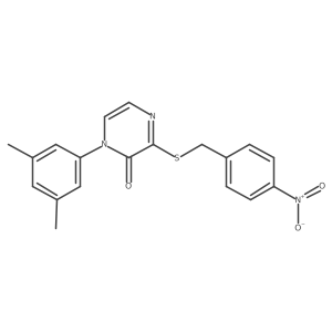 1-(3,5-dimethylphenyl)-3-((4-nitrobenzyl)thio)pyrazin-2(1H)-one Structure
