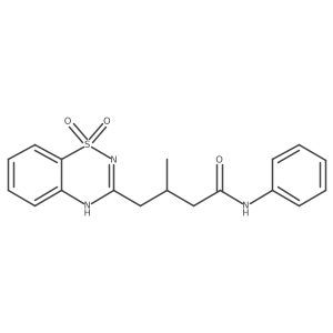 4-(1,1-dioxo-2H-1lambda6,2,4-benzothiadiazin-3-yl)-3-methyl-N-phenylbutanamide结构式