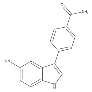4-(5-Amino-1H-indol-3-yl)benzamide结构式
