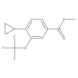 4-Cyclopropyl-3-trifluoromethoxybenzoic acid methyl ester结构式