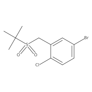 5-Bromo-2-chlorobenzyl tert-butyl sulfone结构式
