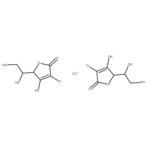 Calcium 5-((S)-1,2-dihydroxyethyl)-3-hydroxy-4-oxo-4,5-dihydrofuran-2-olate Structure