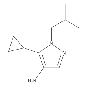 5-cyclopropyl-1-(2-methylpropyl)-1H-pyrazol-4-amine Structure