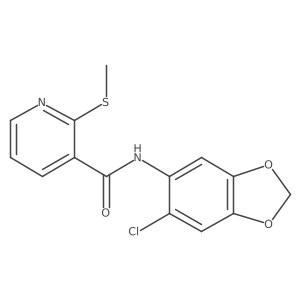 N-(6-chloro-1,3-dioxaindan-5-yl)-2-(methylsulfanyl)pyridine-3-carboxamide Structure