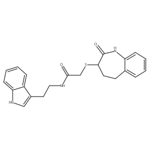 2-[(2-hydroxy-4,5-dihydro-3H-1-benzazepin-3-yl)sulfanyl]-N-[2-(1H-indol-3-yl)ethyl]acetamide结构式