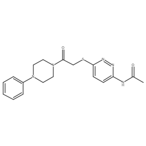 N-(6-((2-oxo-2-(4-phenylpiperazin-1-yl)ethyl)thio)pyridazin-3-yl)acetamide Structure