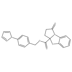 [4-(1H-Pyrazol-1-yl)phenyl]methyl 2,3-dihydro-1-oxopyrrolo[2,1-b]benzothiazole-3a(1H)-carboxylate结构式